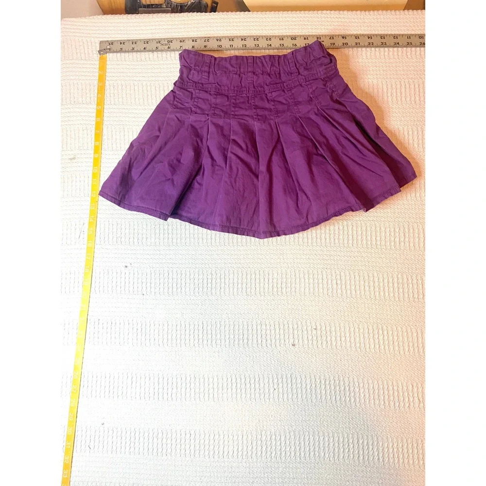 The Childrens Place Girls Purple Pleated Mini Skirt Size 14 Cotton